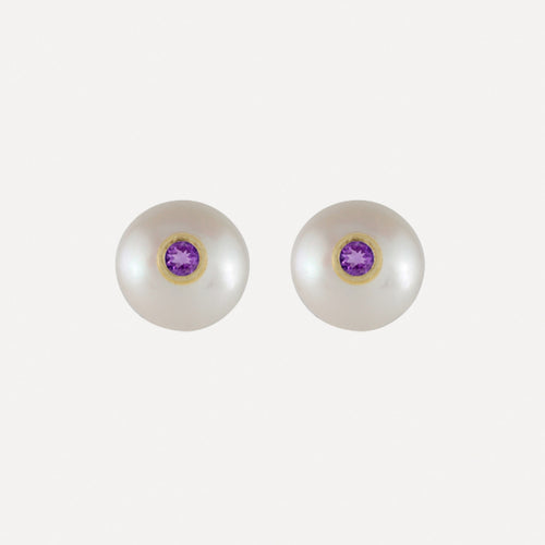 Pearl & Birthstone Earrings